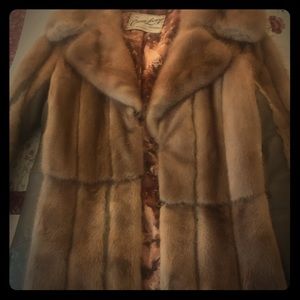 Mink leather coat